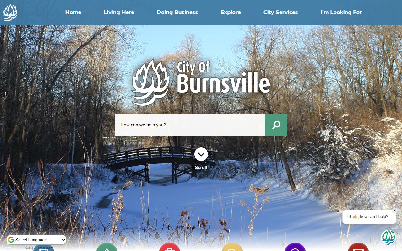 Burnsville city website for 24 hour booking information