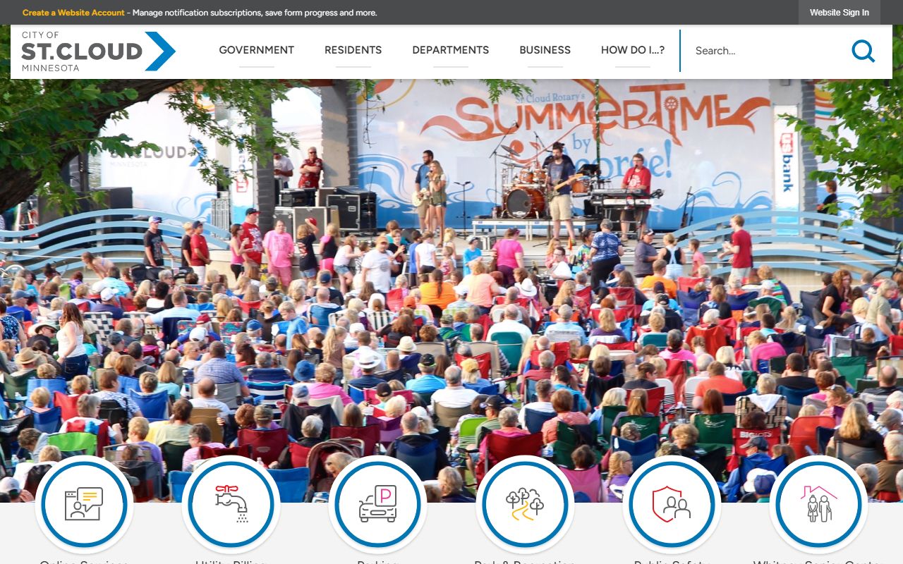 St. Cloud city website for 24 hour booking information