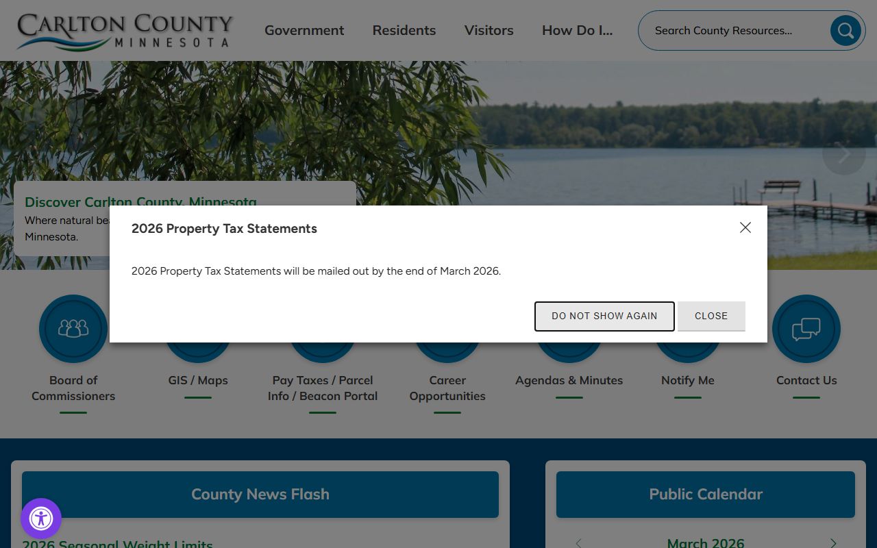 Carlton County government website 24 hour booking