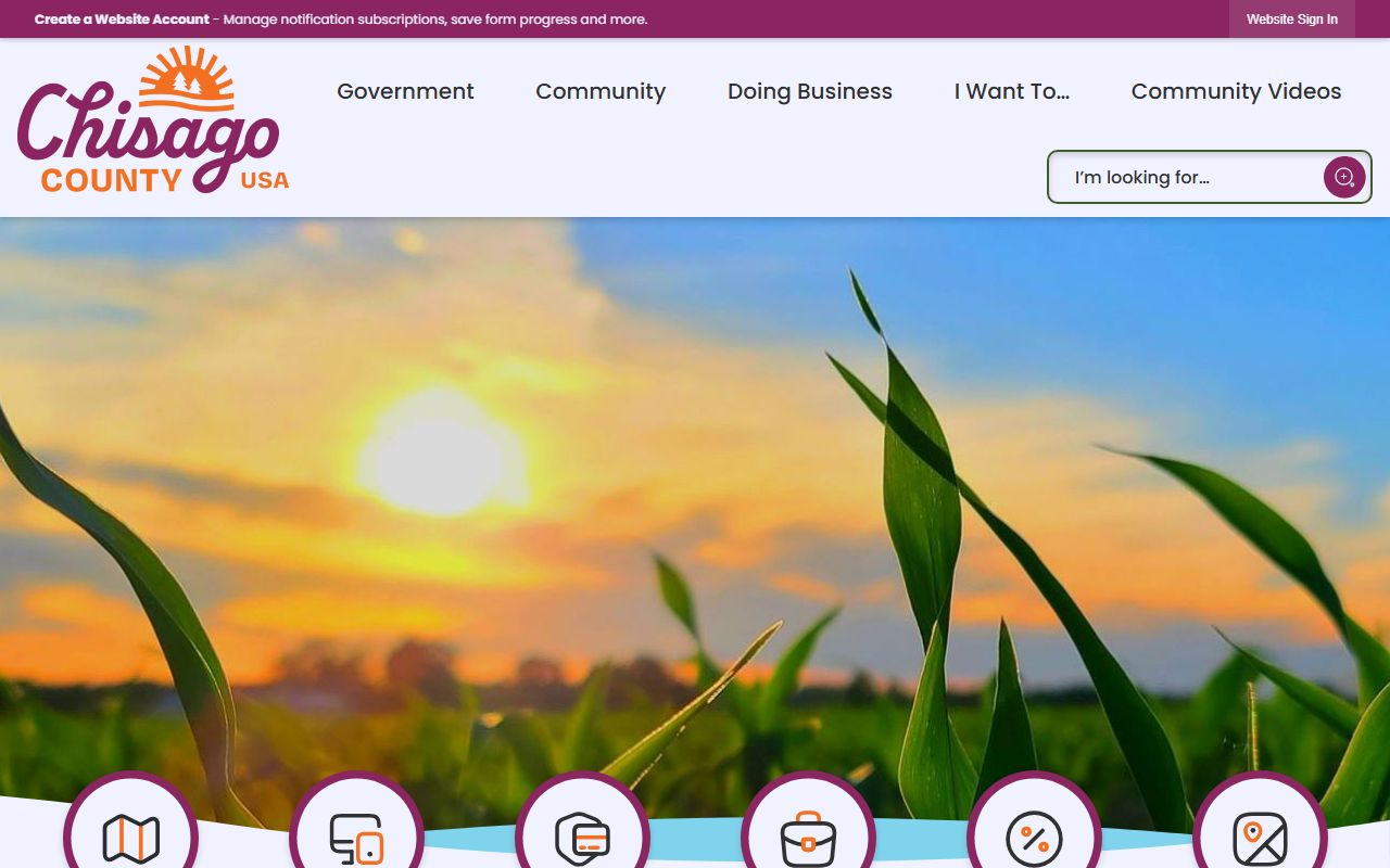 Chisago County website with 24 hour booking resources