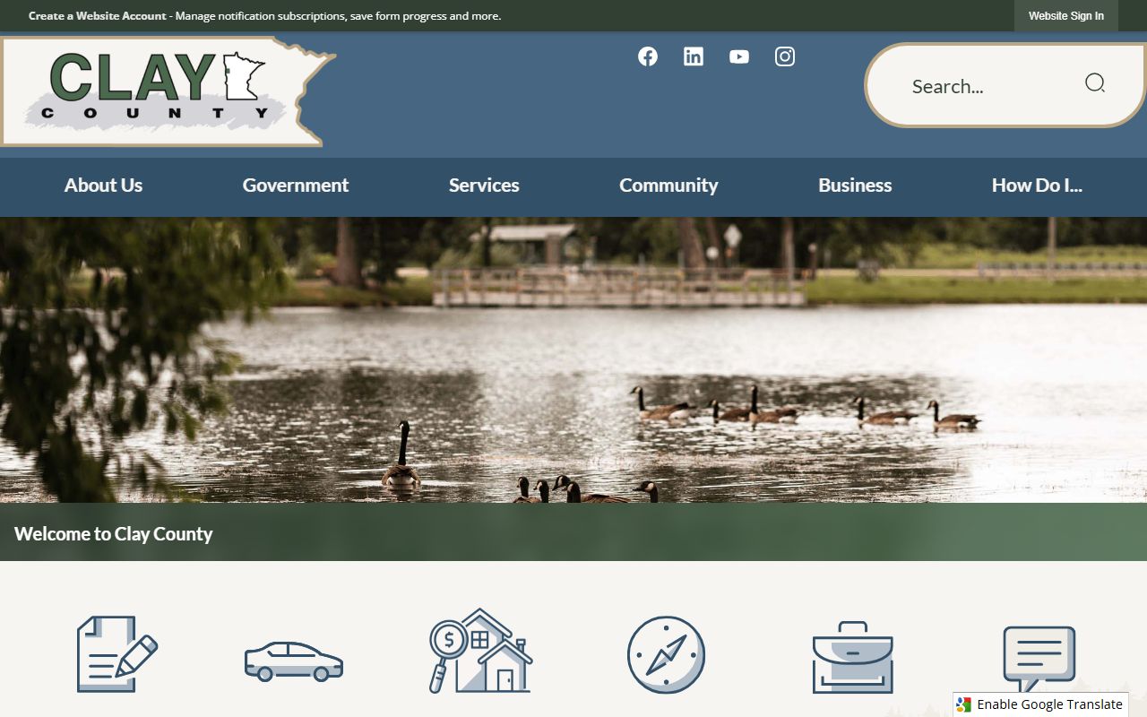 Clay County website 24 hour booking resources