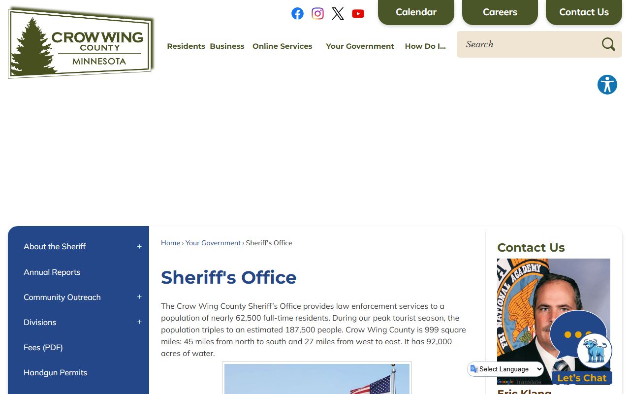 Crow Wing County Sheriff 24 hour booking information