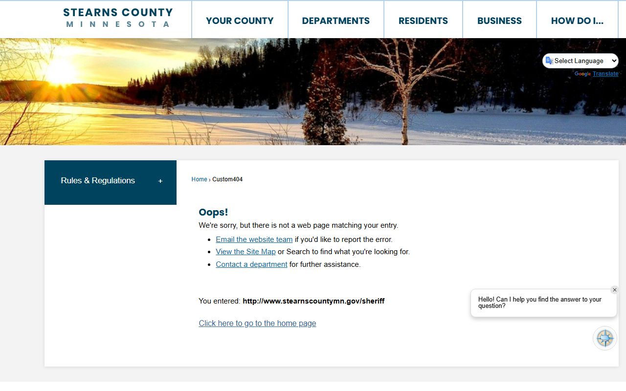 Stearns County Sheriff 24 hour booking St. Cloud