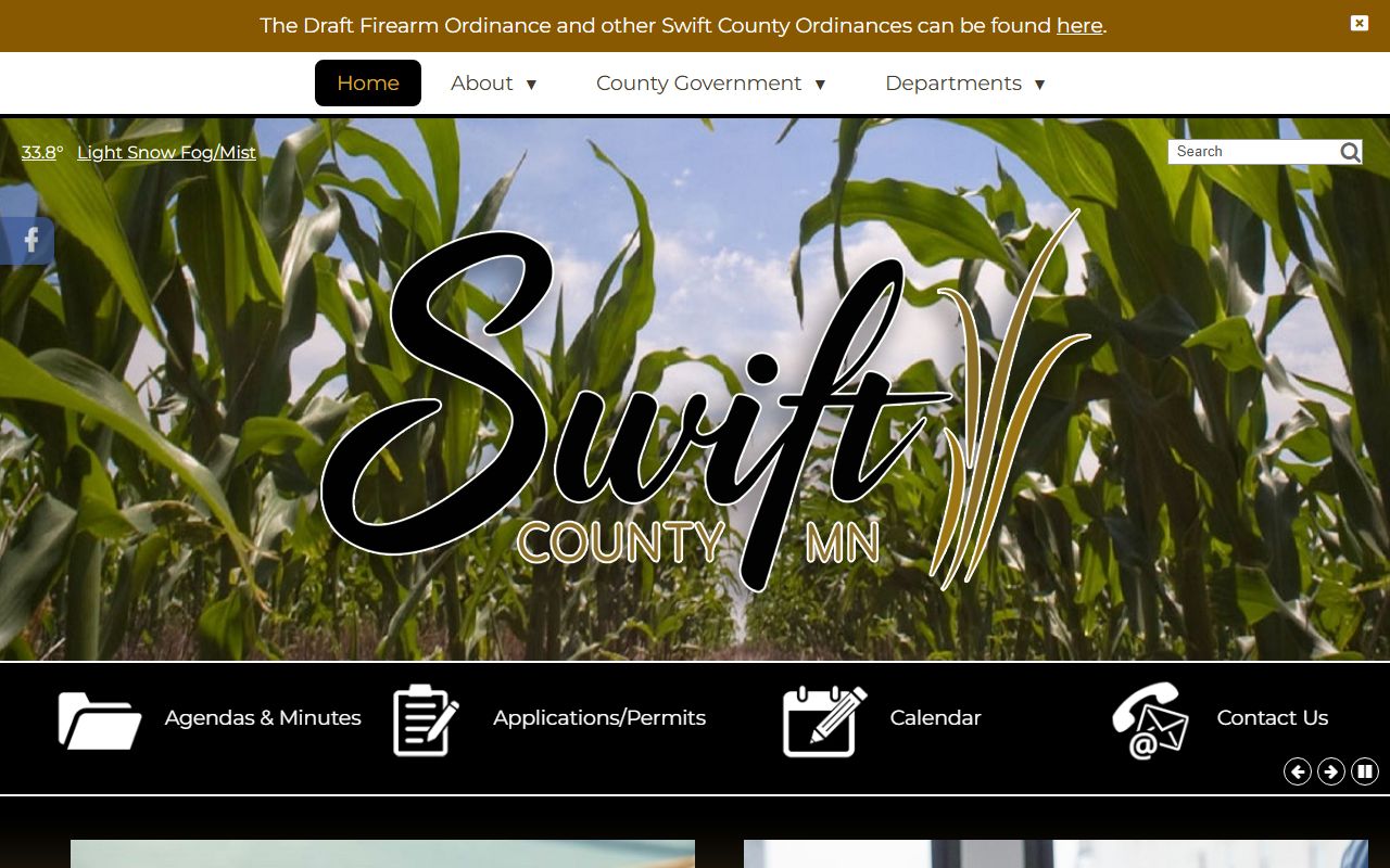 Swift County website 24 hour booking