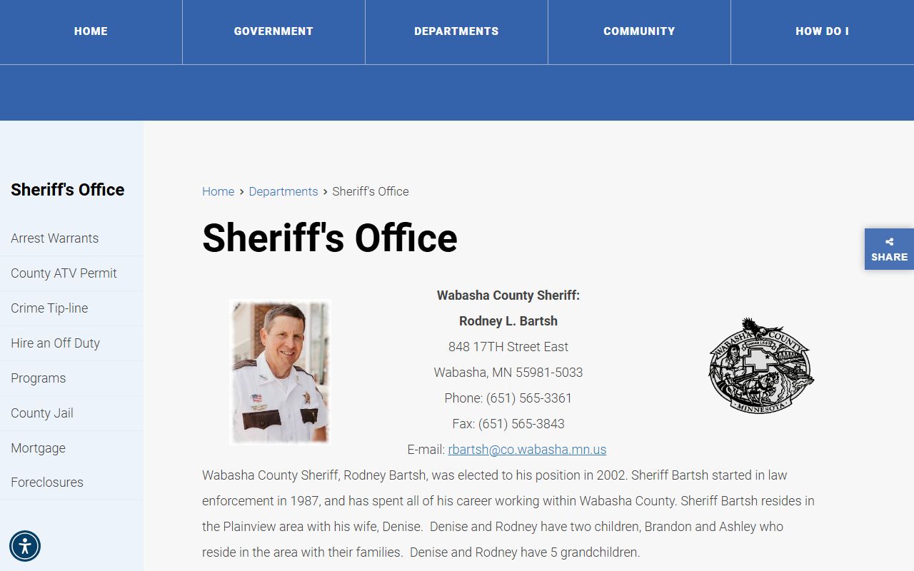 Wabasha County Sheriff 24 hour booking records